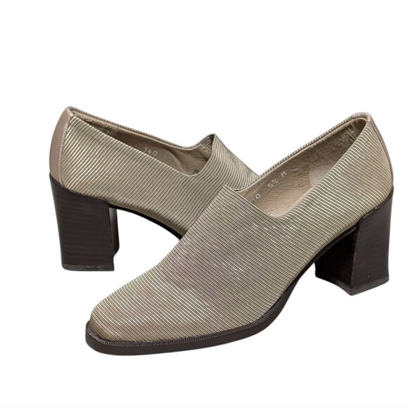 Donald J. Pliner Pumps size 5.5 Taupe mules classic Neutral square toe Spain - Picture 1 of 10